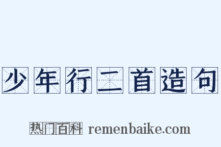 少年行二首造句是什么意思的图片